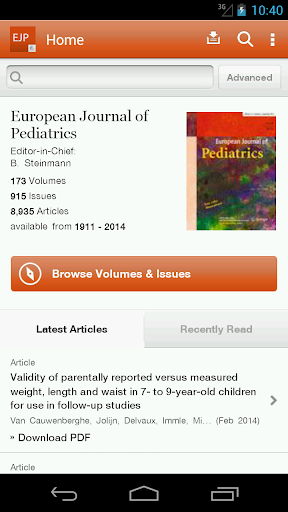 European Journal of Pediatrics