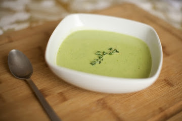English Pea and Baby Leek Soup