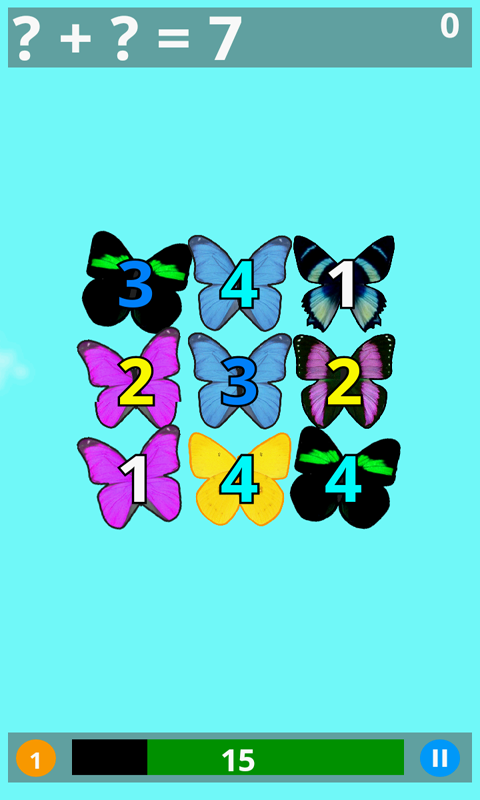 Android application Butterfly Math screenshort