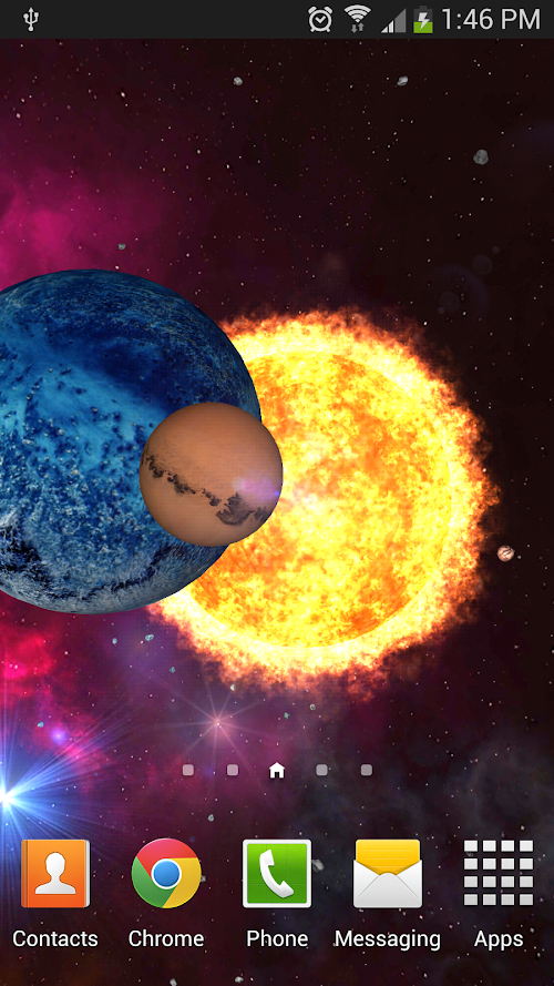 Android application Orbit Space 3D Live Wallpaper screenshort