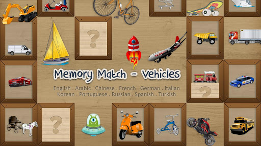 Cars Memory Match 4 Kids