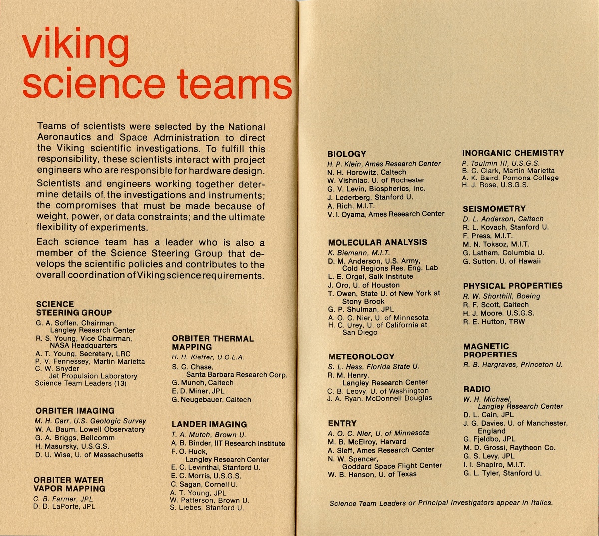 Viking Overview Booklet Created By Martin Marietta Martin Marietta Google Arts Culture