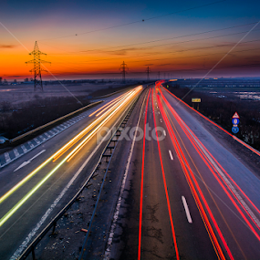 Sunset by Catalin-Adrian Neacsu - Transportation Roads