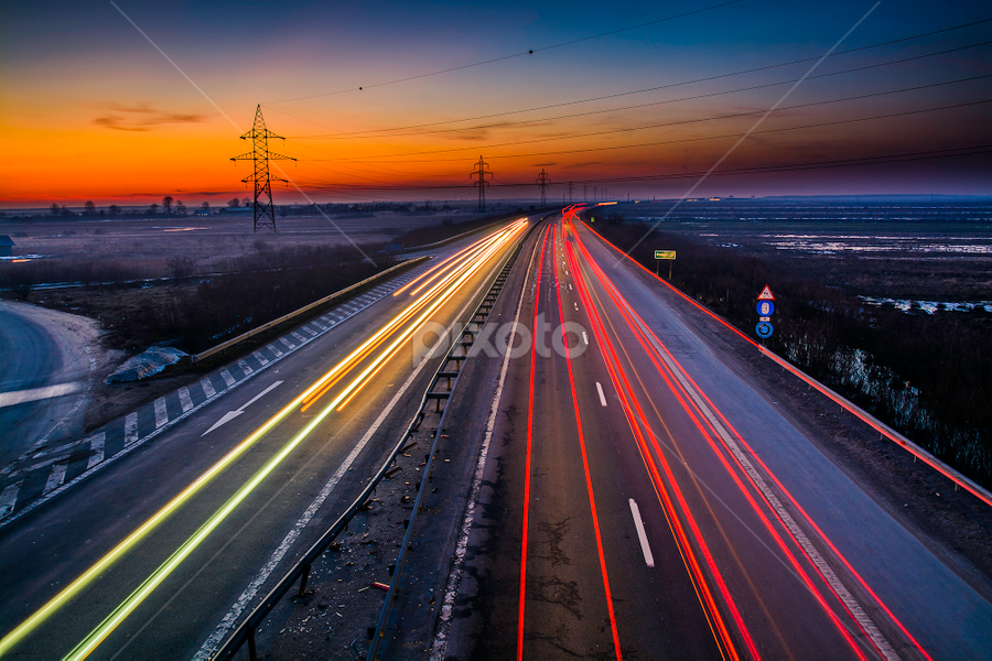 Sunset by Catalin-Adrian Neacsu - Transportation Roads