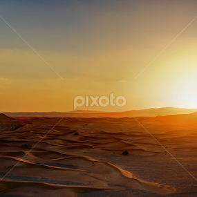 Dubai Sunset Landscape by Nimit Virdi - Landscapes Sunsets & Sunrises