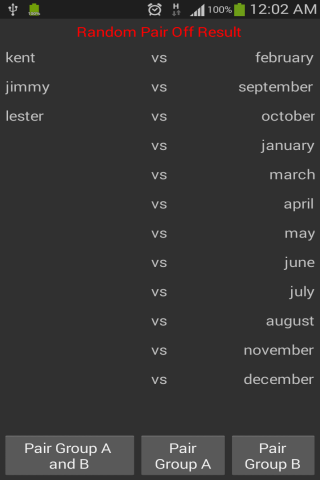 【免費生產應用App】Pair Off Randomizer-APP點子