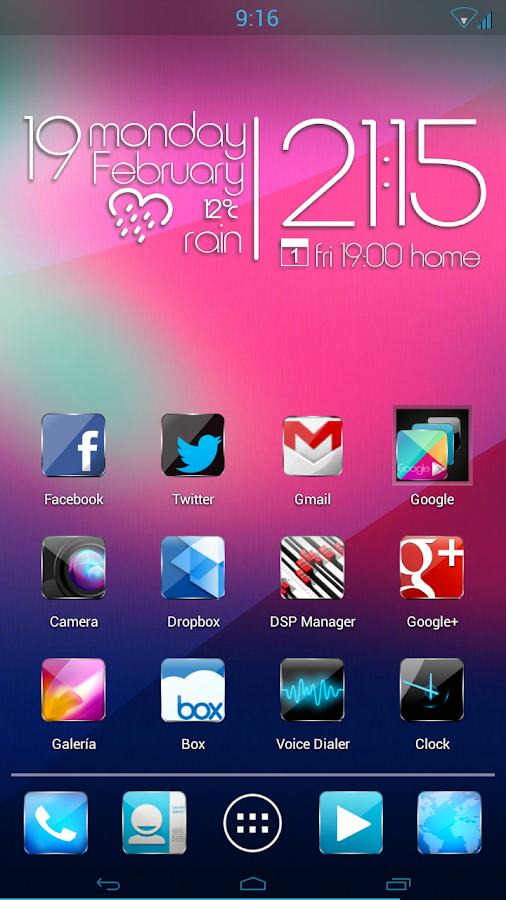 Kitkat material glow HD icons - screenshot