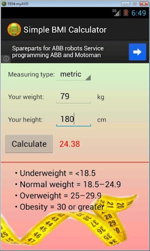 Simple BMI Calculator