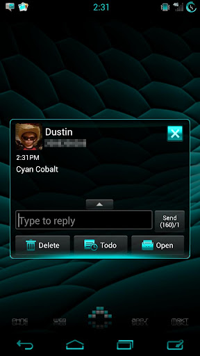 【免費個人化App】GO SMS Cyan Cobalt Theme-APP點子