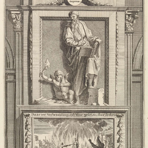 H. Polycarpus van Smyrna, apostolisch vader, Jan Luyken, after Jan ...