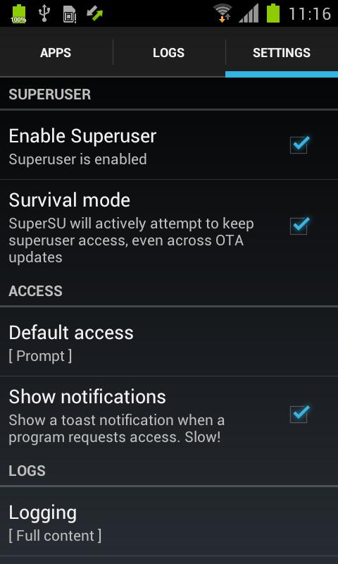 SuperSU - screenshot