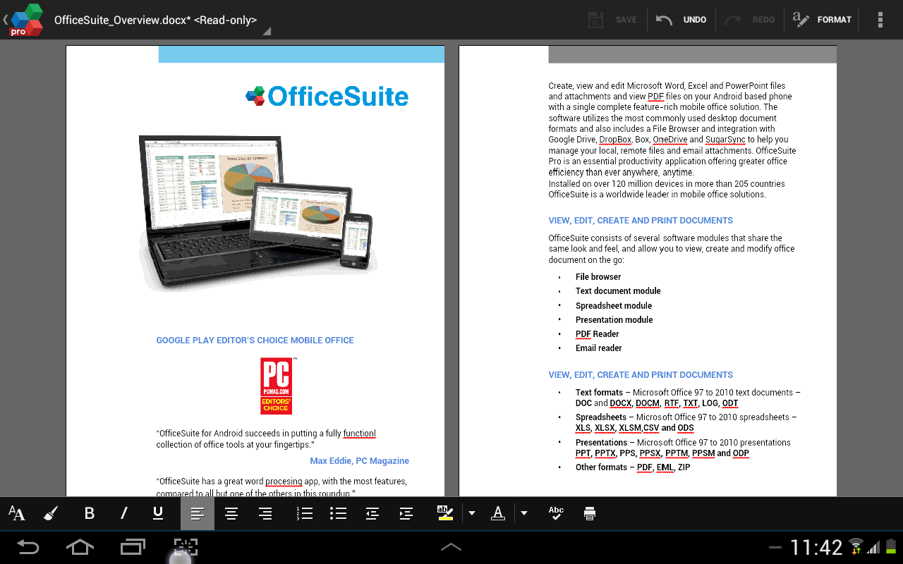 OfficeSuite 7 Pro (PDF&Fonts) - screenshot