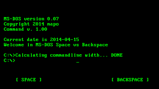 Download MS-DOS Space vs Backspace APK for Android