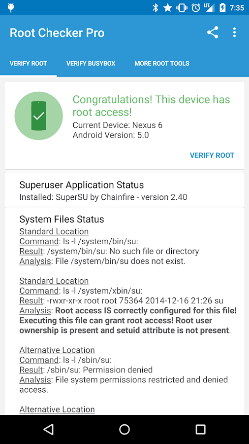 Root Checker Pro - screenshot
