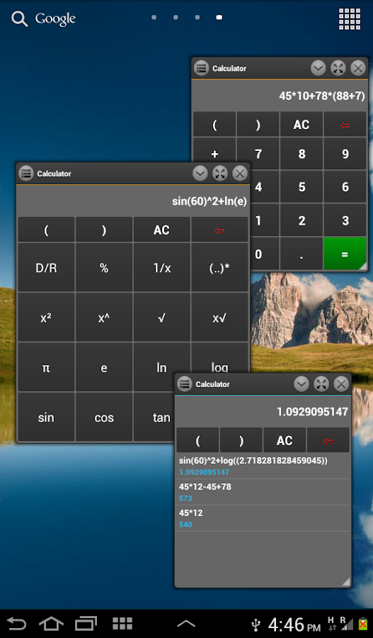 Mini Floating Calculator - screenshot