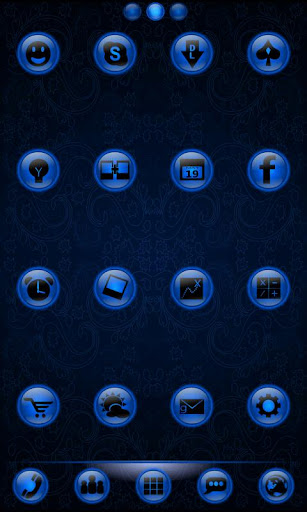 Blue Sphere Go Launcher Theme