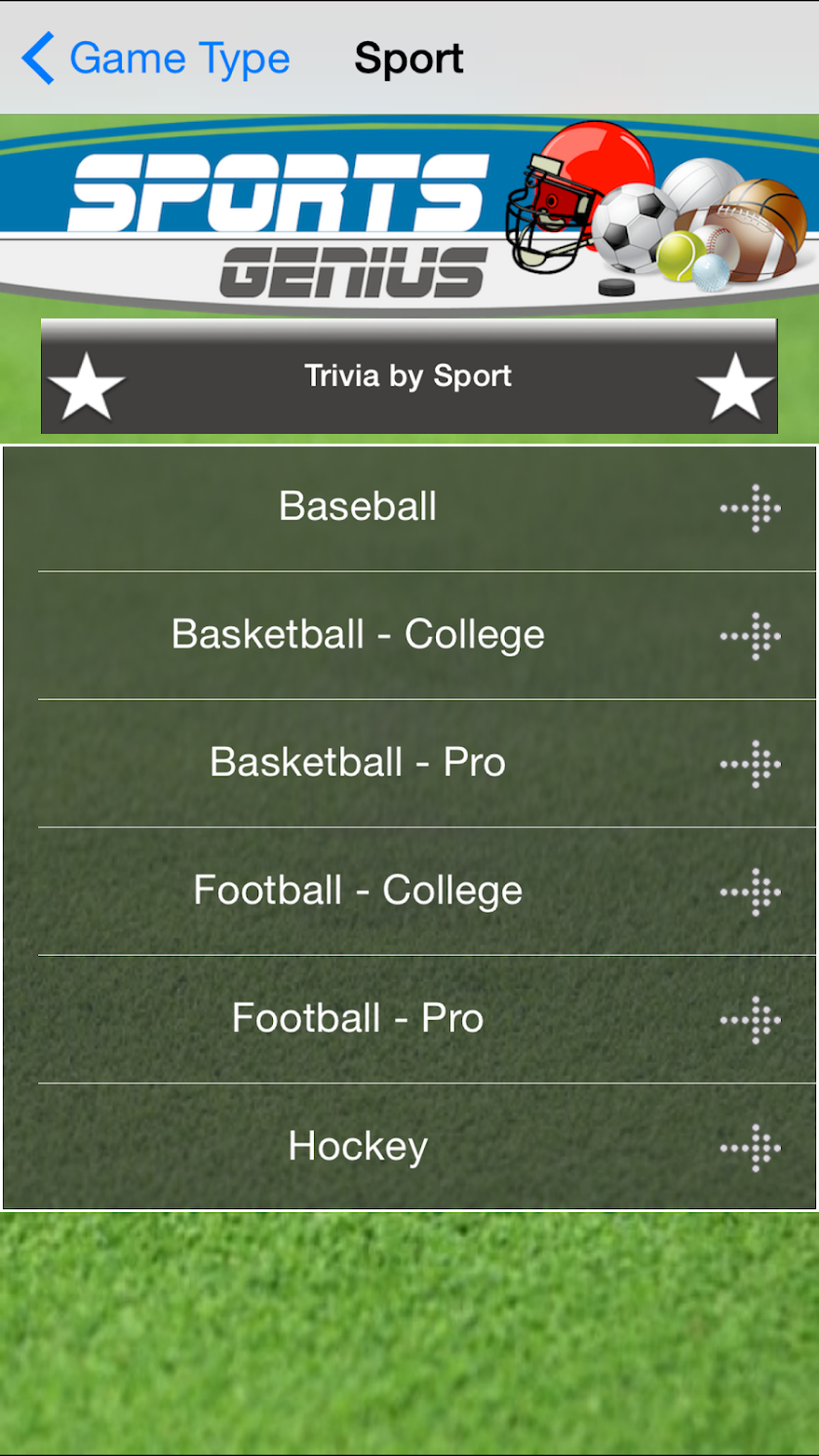 Sports Genius Trivia Screen 3