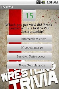 Pro Wrestling Trivia