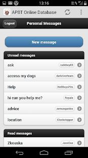 APBT Online Database Screenshots 1