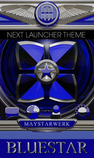 Next Launcher theme Blue Star