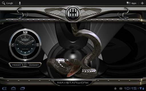 【免費生活App】black snake digital clock-APP點子