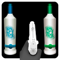 bottle shooting space games icon
