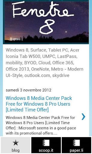 Fenetre8 News on Windows 8