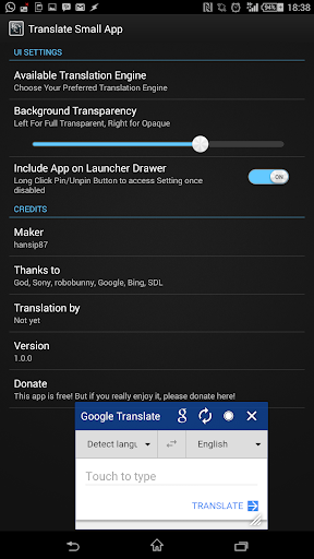 Translate Small App