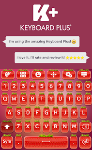download สตรอเบอร์รี่ธีมแป้นพิมพ์ free