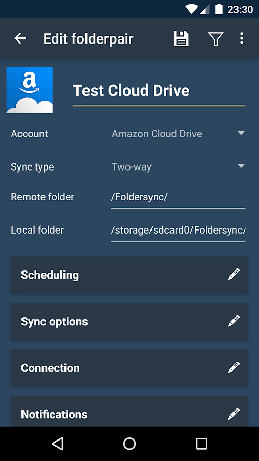    FolderSync- screenshot  
