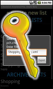 Checklist Anytime KEY Screenshots 1