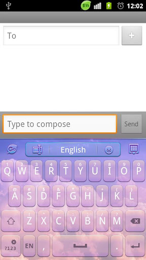 GO Keyboard Sunset glow theme