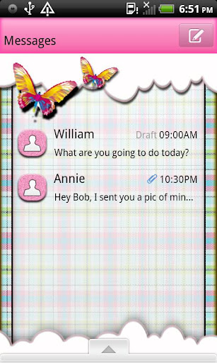 GO SMS THEME ButterflyPld4U