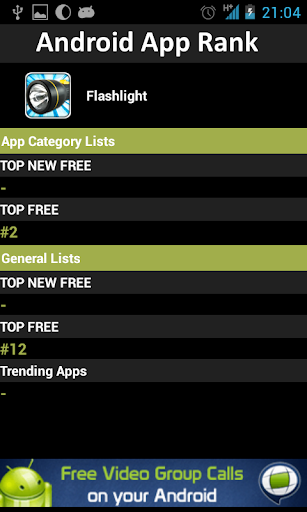 App Rank for Android