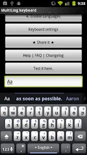 MultiLing Keyboard - screenshot thumbnail