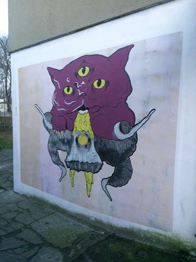 Creepy Cat Mural 