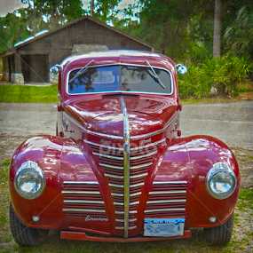 Streetrod Hear Me Roar by Judy Hall-Folde - Transportation Automobiles