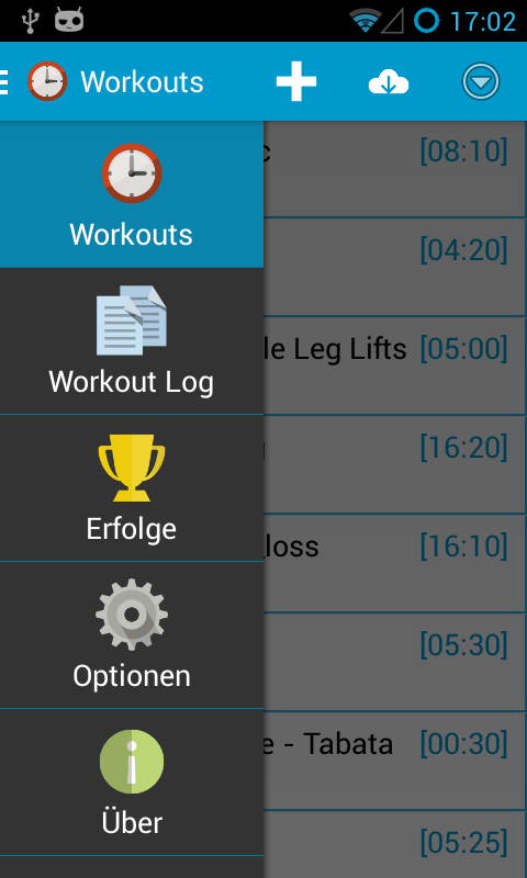 Android-Anwendung New Interval Timer Screenshot