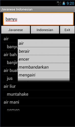 Javanese Indonesian Dictionary