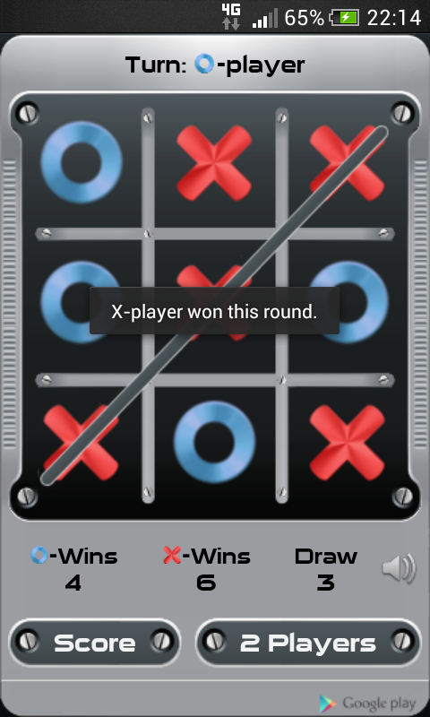 Tic Tac Toe Screen 3