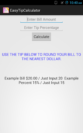 Free Easy Tip Calculator