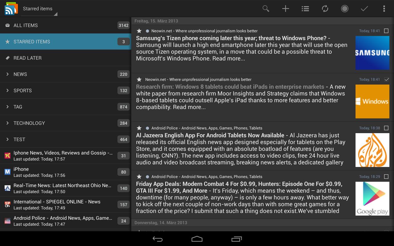 gReader Pro | News RSS Reader - screenshot