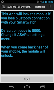 Lock for SmartWatch 1 2