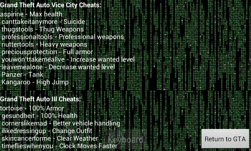 Download the GTA 3 &amp; Vice City Cheats[HACK] Android Apps ...