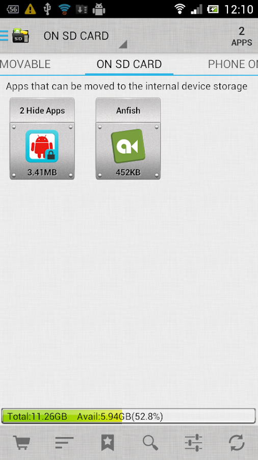 AppMgr Pro III (App 2 SD) - screenshot