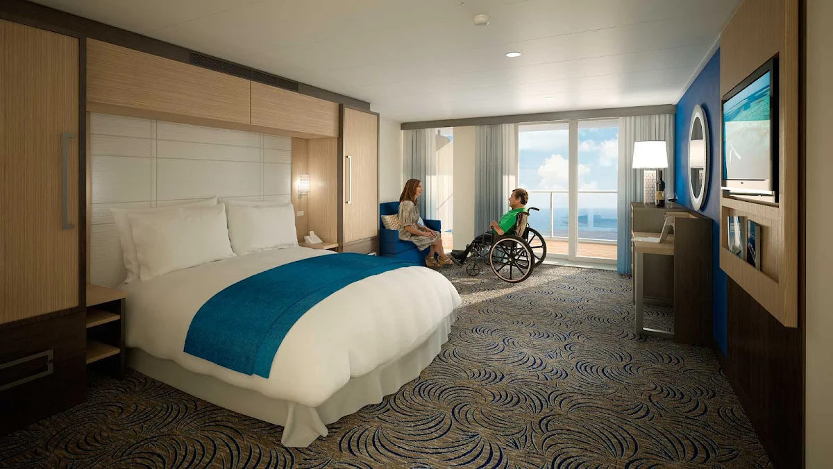 Quantum-of-the-Seas-Accessible-Stateroom - The Accessible Stateroom aboard Quantum of the Seas is specially designed for passengers with disabilities who want to enjoy cruising without hassles.