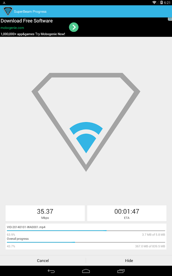 SuperBeam | WiFi Direct Share - screenshot