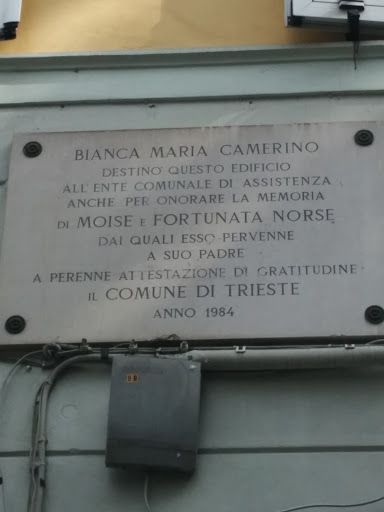 Targa Commemorativa A Bianca Maria Camerino