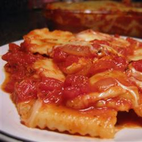 Cheesy Ravioli Skillet ravioli sausage Baked italian recipe