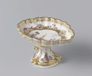 Suikerbak, veelkleurig beschilderd met chinoiserieën